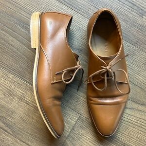 EVERLANE The Modern Oxford Cognac Leather Lace Up Shoes Size 5.5